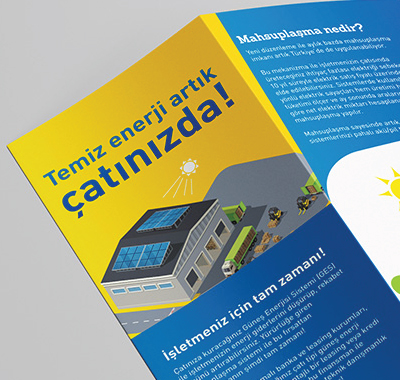 TurSEFF güneş enerjisi panelleri finansmanı için hazırlanan flyer